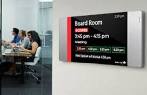 Meeting room booking signage